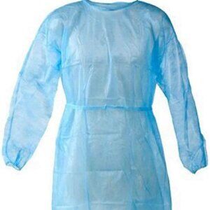 Pack of 10 Disposable Isolation Gowns with Elastic Cuff, Knitted Cuff, Late x- F